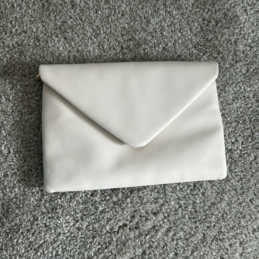 a new day Classic Cream Clutch with gold chain